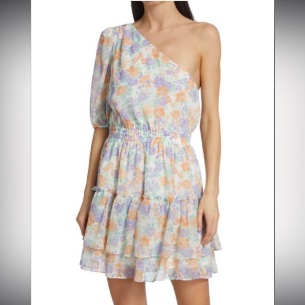 WAYF One-Shouldered Floral Mini Dress - NWT